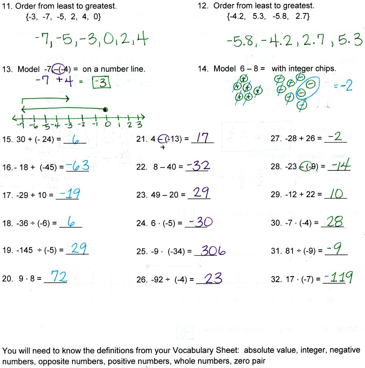 Seventh Grade Math Lesson Plan Subtraction Of Rational Numbers Final Studocu