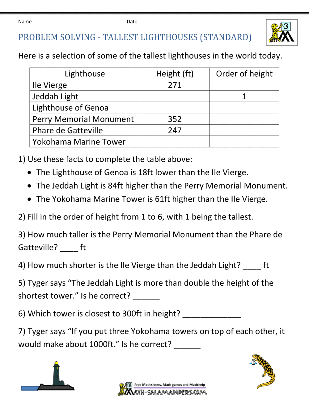 Math Word Problems For Kids