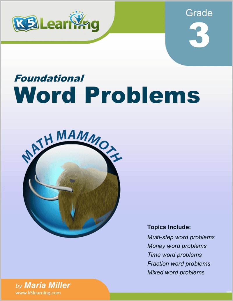 Math Word Problems Workbook For Grade 3 K5 Bookstore