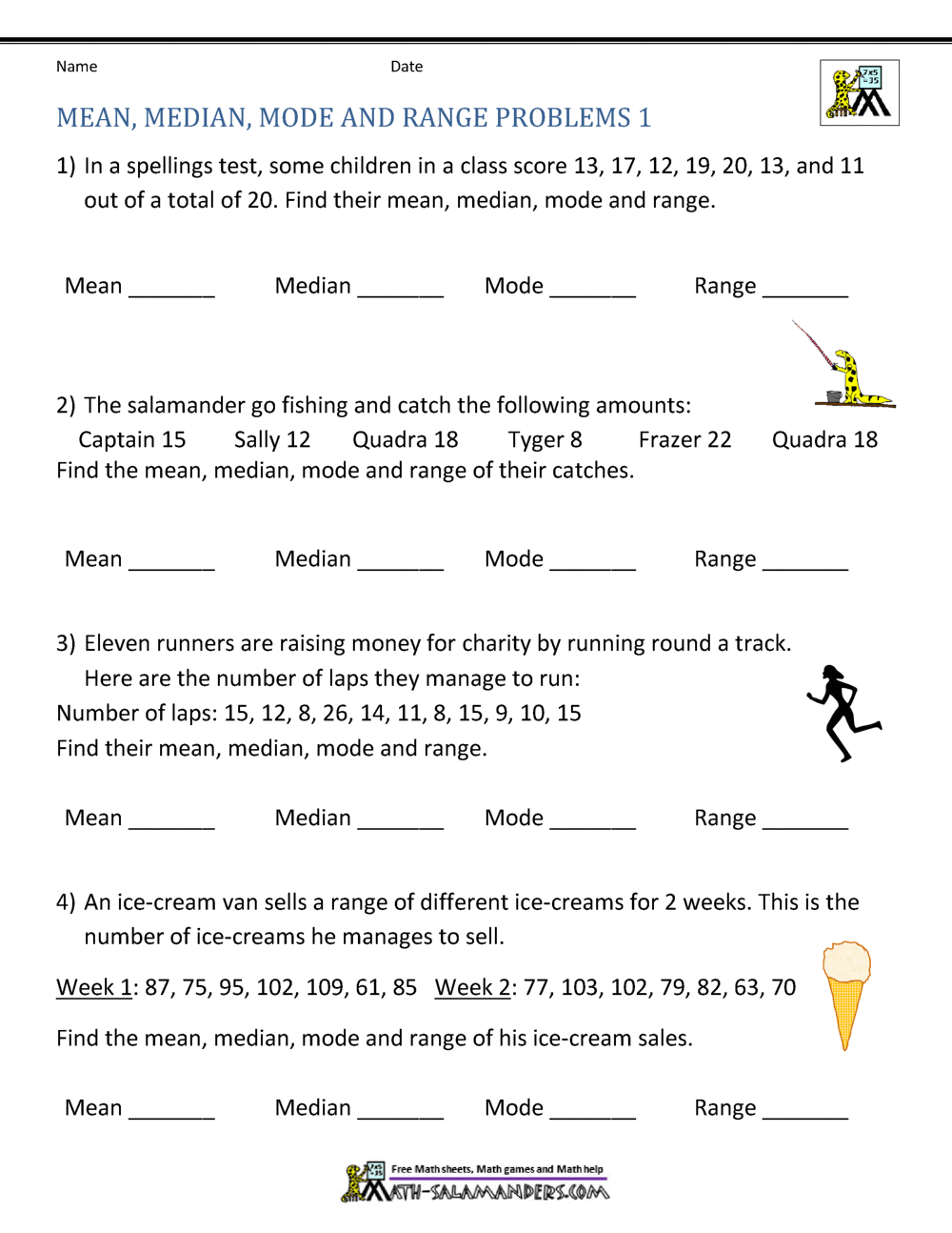 Mean Median Mode Range Worksheets Worksheets Library Mean Median Mode Range Worksheets Worksheets Library