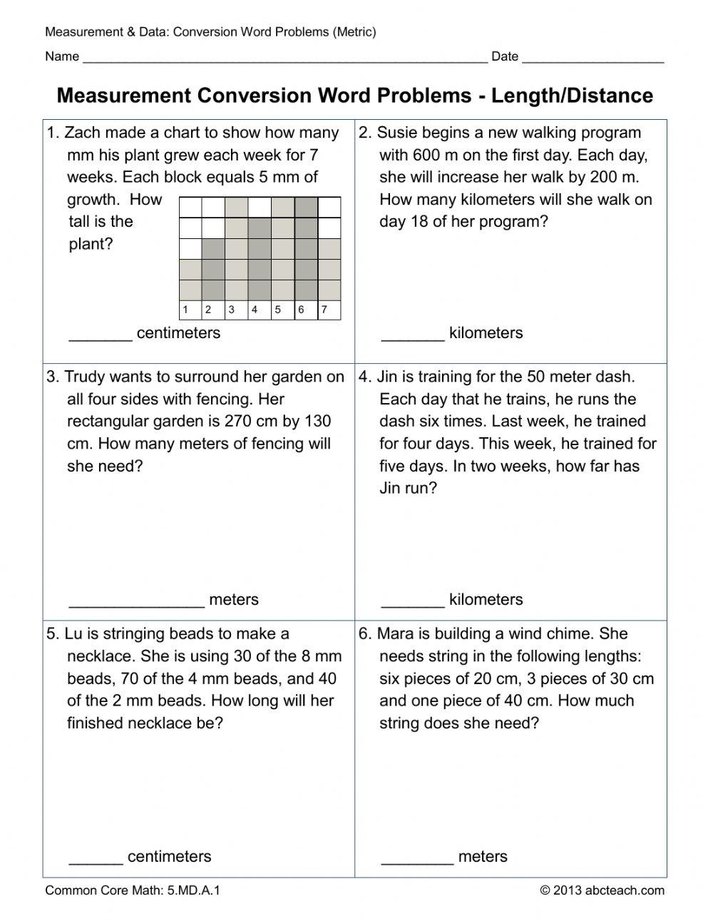 Metric Unit Conversion Word Problems Worksheet Worksheets Library Metric Unit Conversion Word Problems Worksheet Worksheets Library