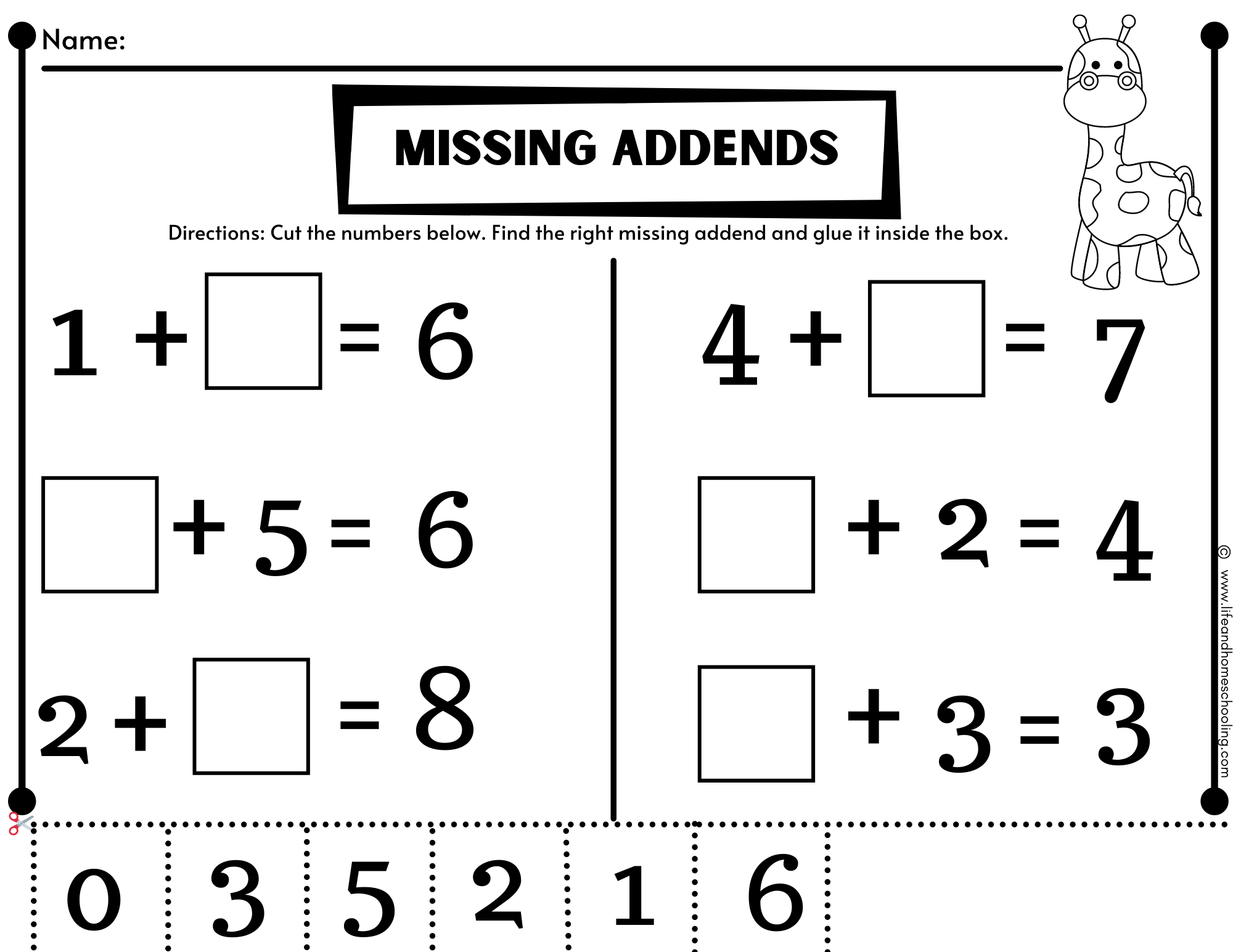 Missing Addends Made By Teachers Missing Addends Made By Teachers