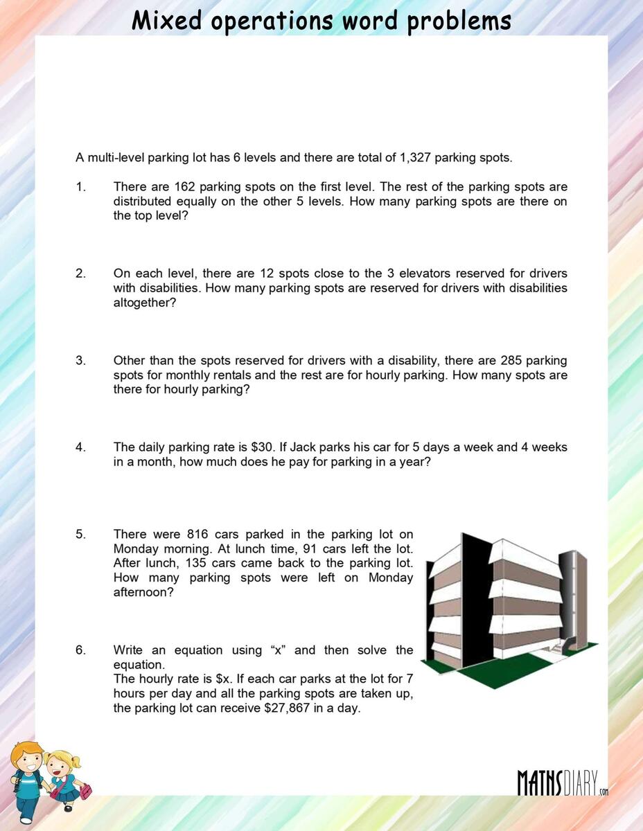Mixed Operations Word Problems Worksheets Math Worksheets MathsDiary Mixed Operations Word Problems Worksheets Math Worksheets MathsDiary