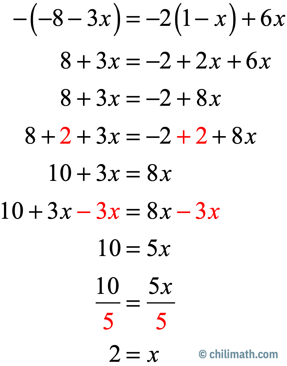 Multi Step Equations Practice Problems With Answers ChiliMath Multi Step Equations Practice Problems With Answers ChiliMath