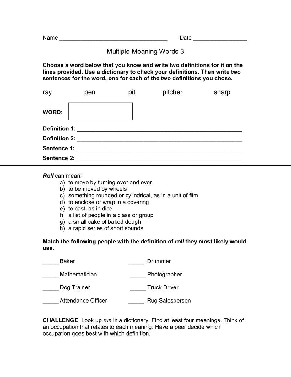 Multiple Meaning Words 1 Treasures Macmillanmh Flip EBook Pages 1 3 AnyFlip 14 Matching Definitions To Words Worksheets Free PDF At Worksheeto