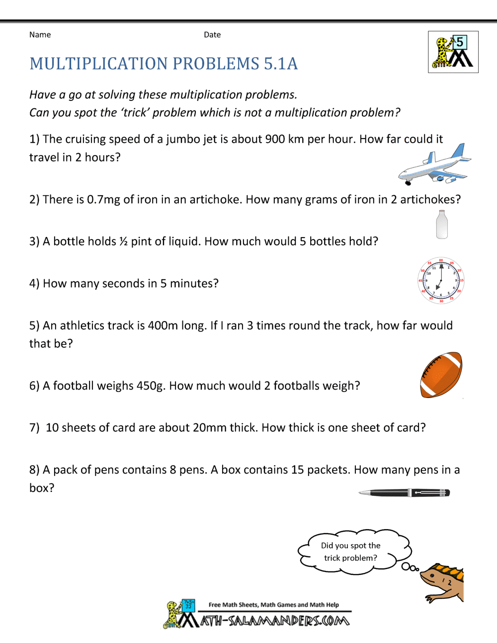 Multiplication And Division Word Problems Mental Maths