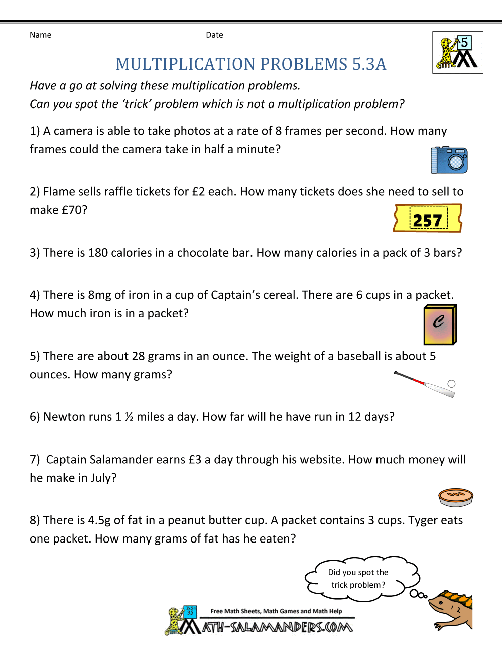 Multiplication Problems Printable 5th Grade Multiplication Problems Printable 5th Grade