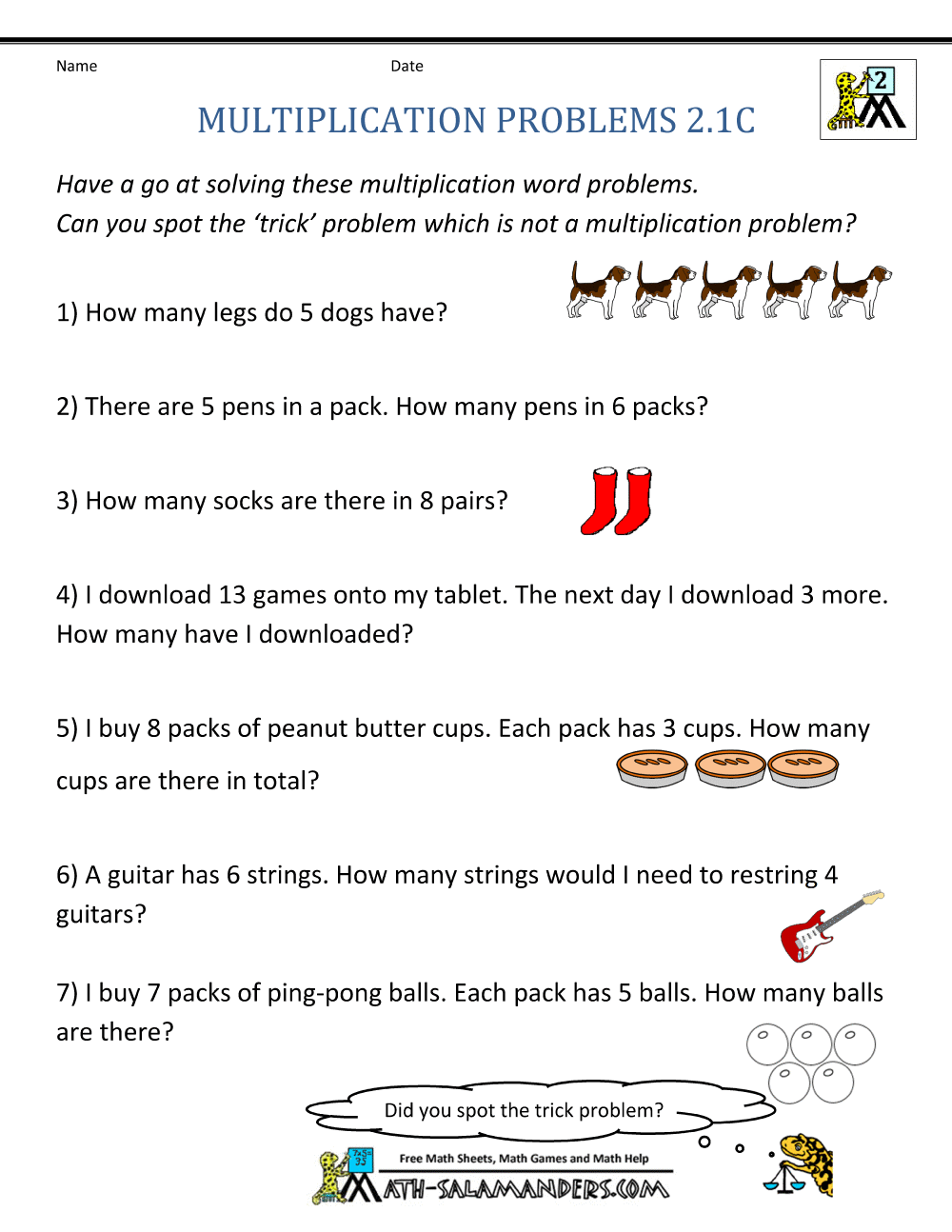 Multiplication Word Problem Area 2nd Grade Multiplication Word Problem Area 2nd Grade