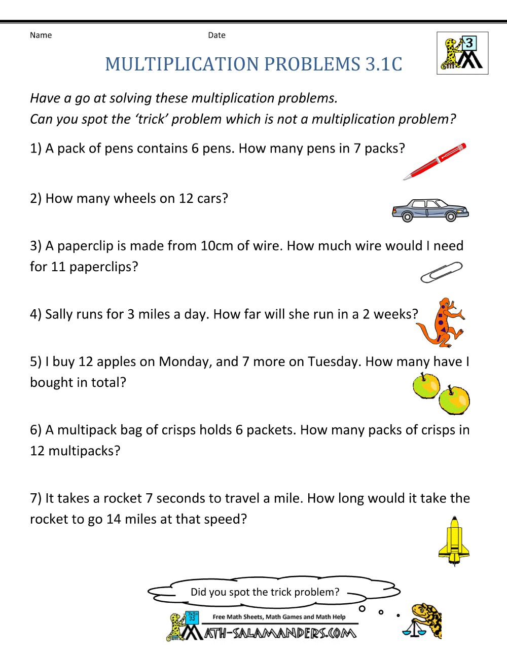 Division And Multiplication Word Problems Math Worksheets For Grade 2 3 4 Made By Teachers