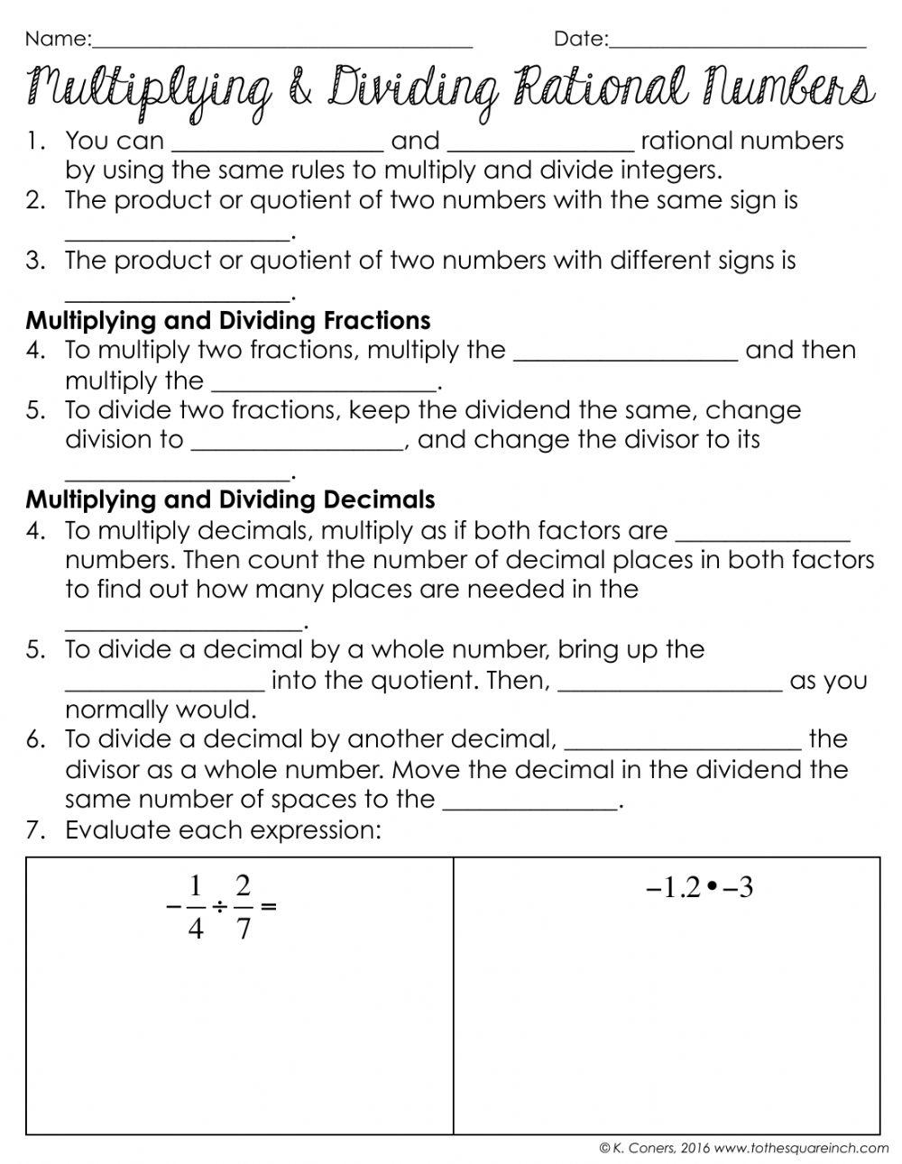 Multiply And Divide Rational Numbers Guided Notes Online Exercise Worksheets Library Multiply And Divide Rational Numbers Guided Notes Online Exercise Worksheets Library