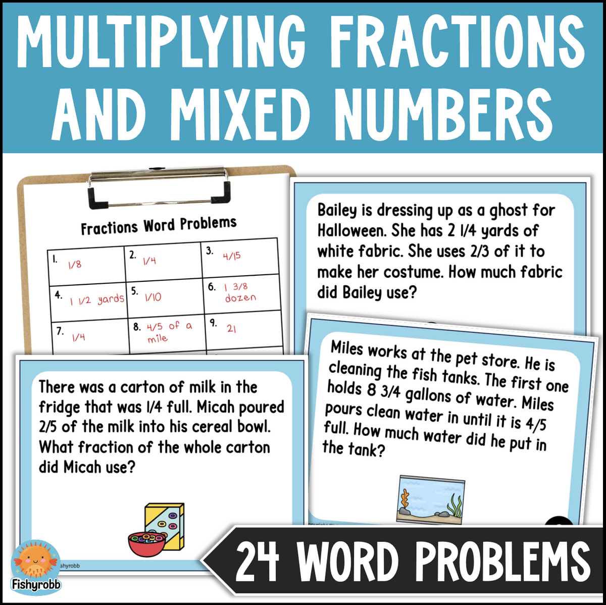 Multiplying Fractions And Mixed Numbers Word Problems 5th Grade Math 5 NF B 6 Made By Teachers Multiplying Fractions And Mixed Numbers Word Problems 5th Grade Math 5 NF B 6 Made By Teachers