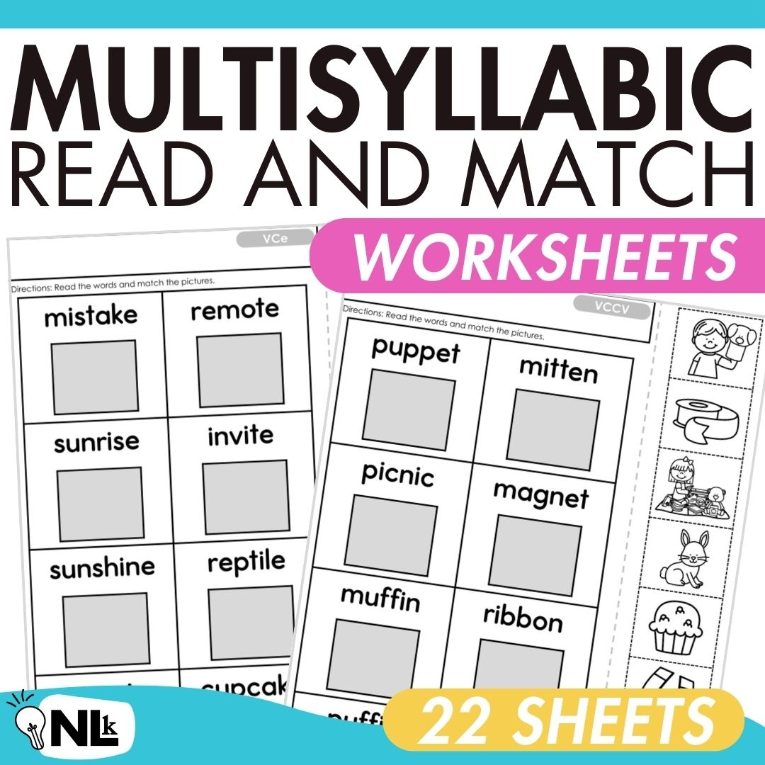 Free Multisyllabic Words Worksheets
