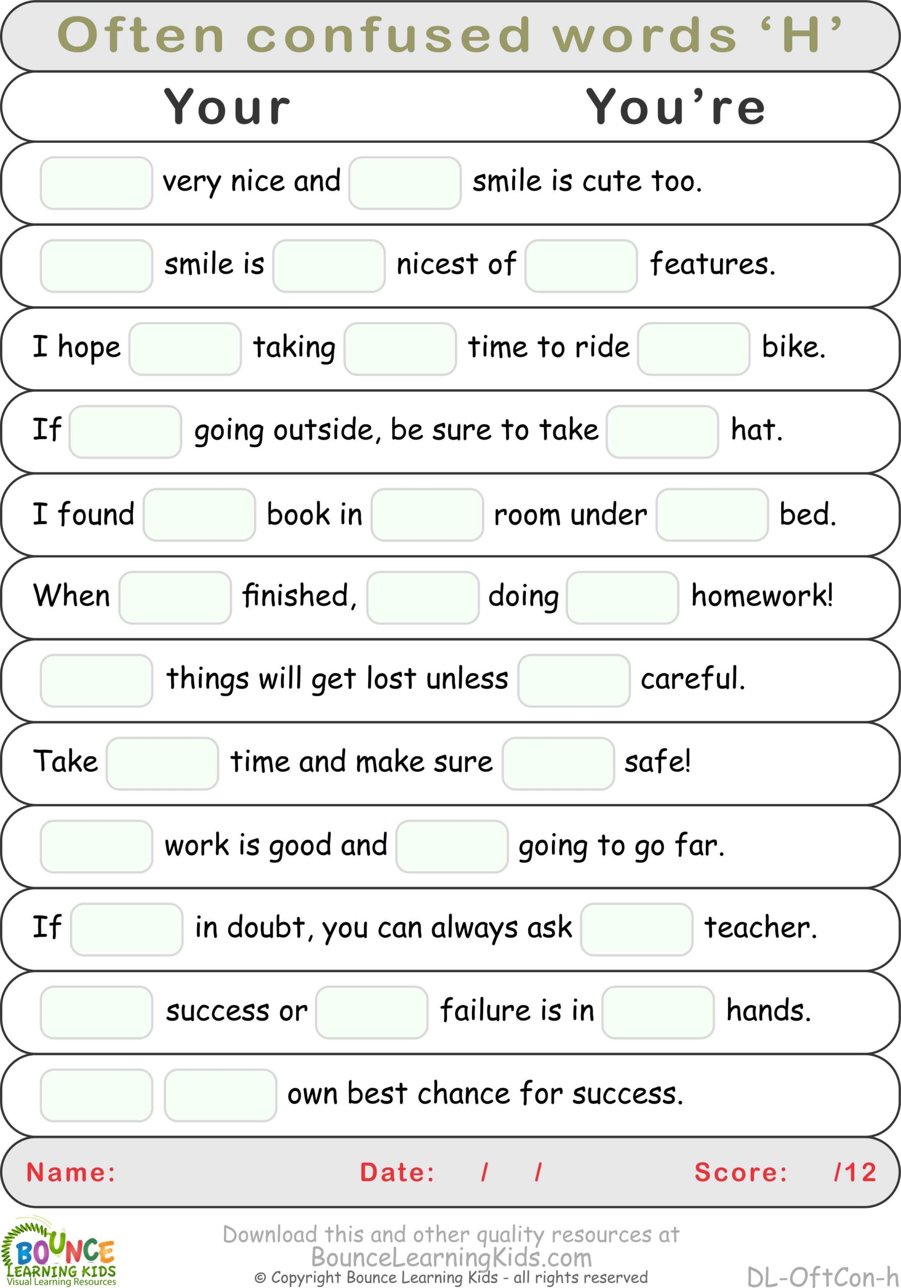 Often Confused Words PORTALLAS Often Confused Words PORTALLAS