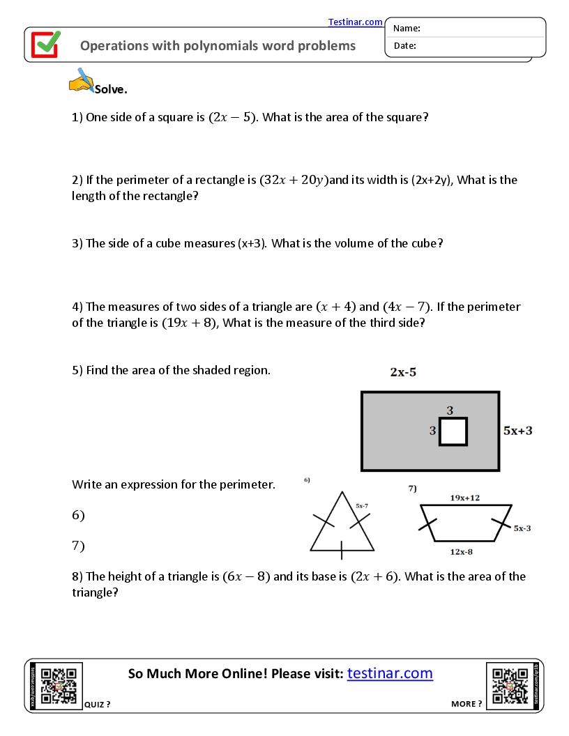 Operations With Polynomials Worksheets Worksheets Library Intro To Polynomials Notes And Worksheets Lindsay Bowden Worksheets Library