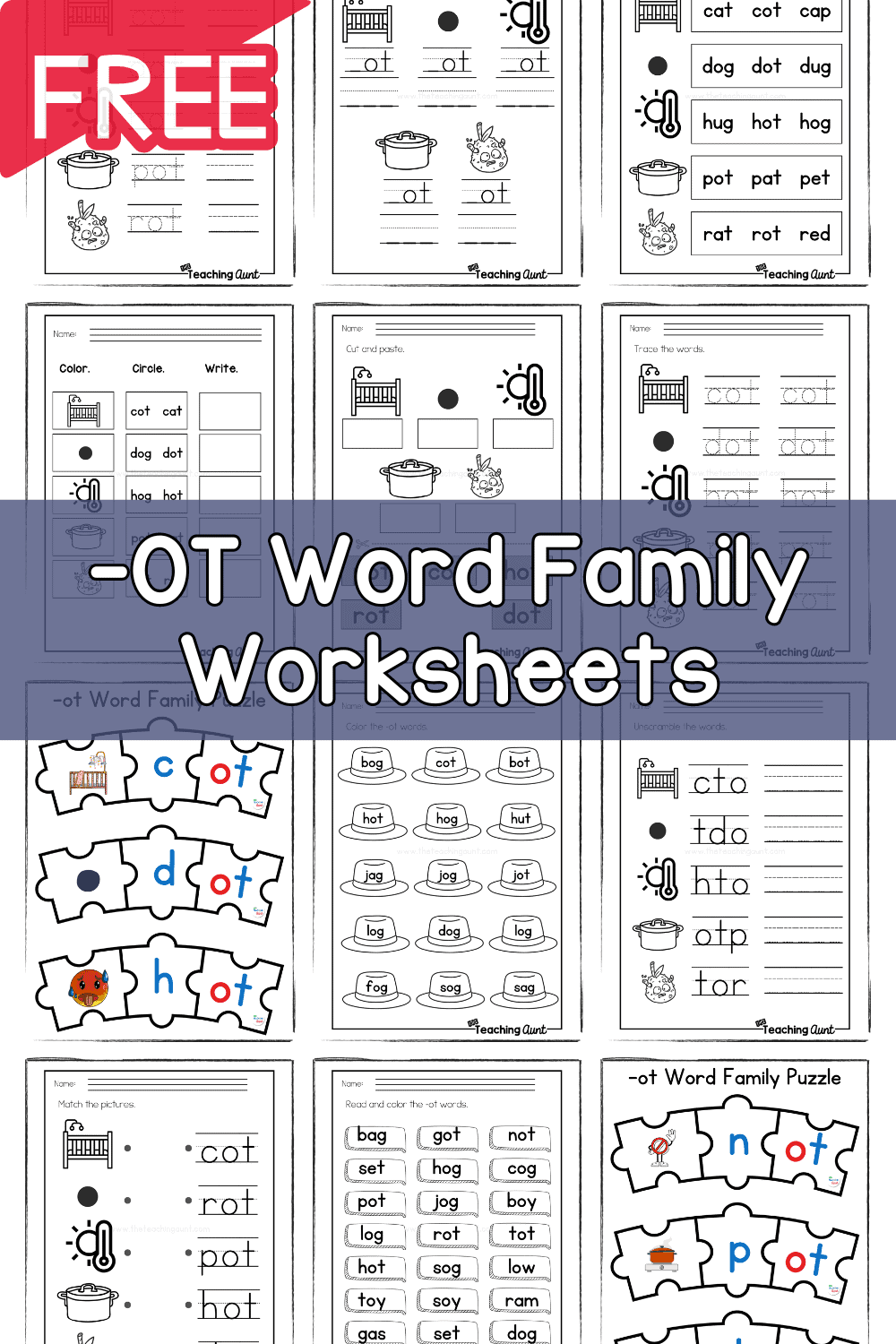 OT Word Family Worksheets The Teaching Aunt