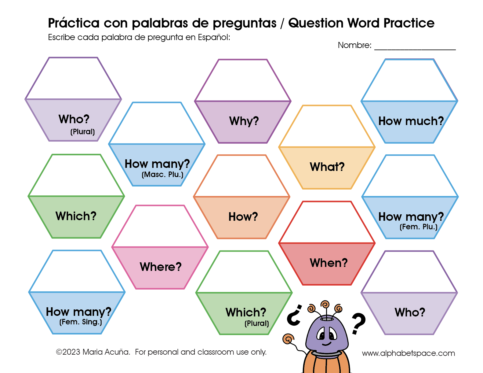 Palabras De Preguntas Question Words In Spanish Spanish Learning Resources Palabras De Preguntas Question Words In Spanish Spanish Learning Resources