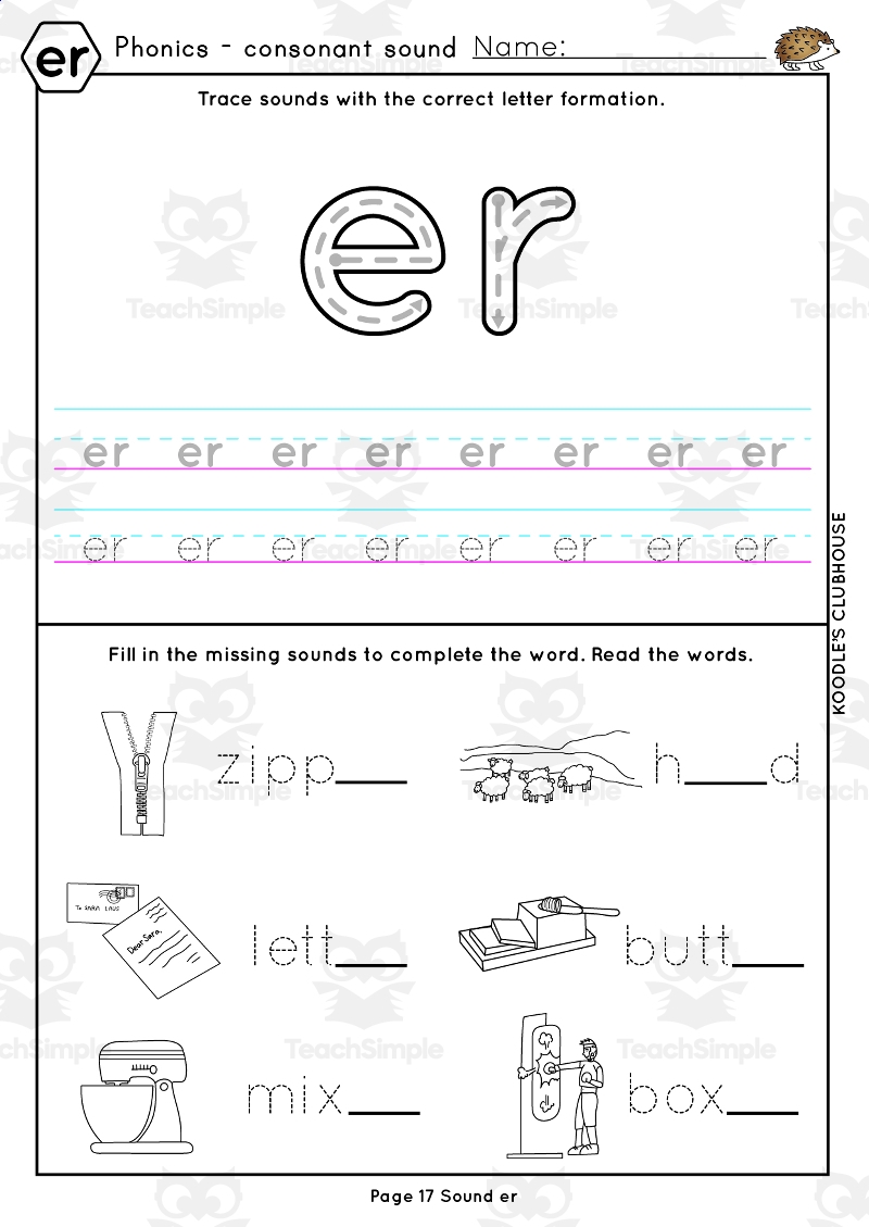 Words That End In Er KS1 Comprehension Worksheet Teachwire