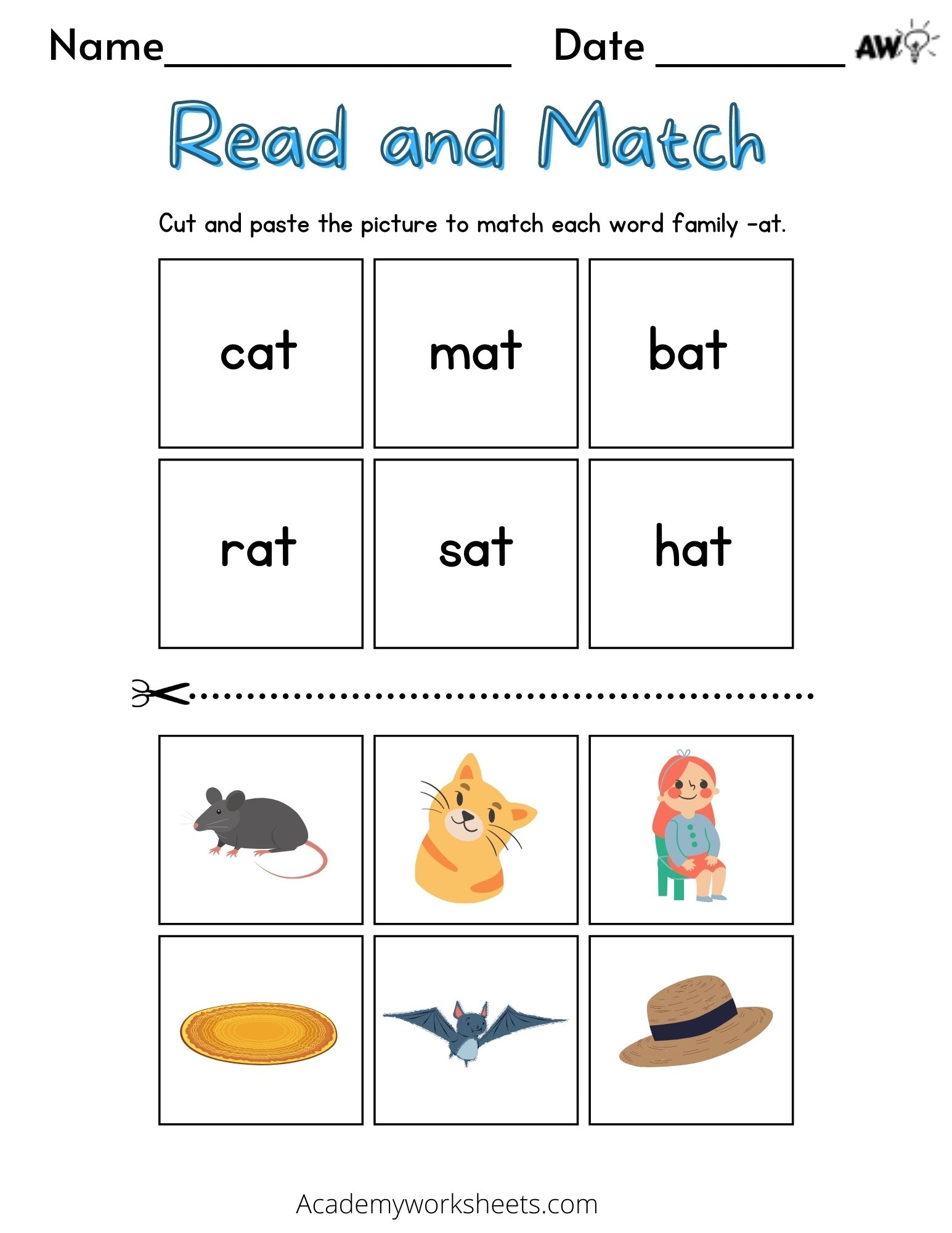 Phonics Printable Template Word Family Worksheets Word Families Worksheets Library