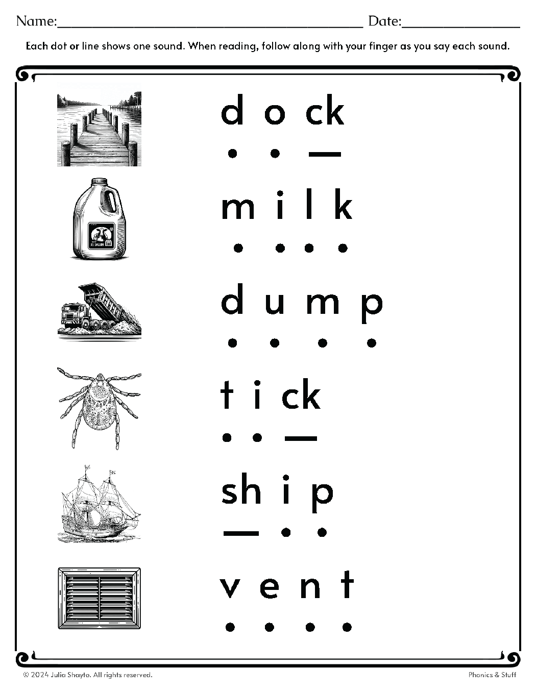Free Phonics Activities Printables