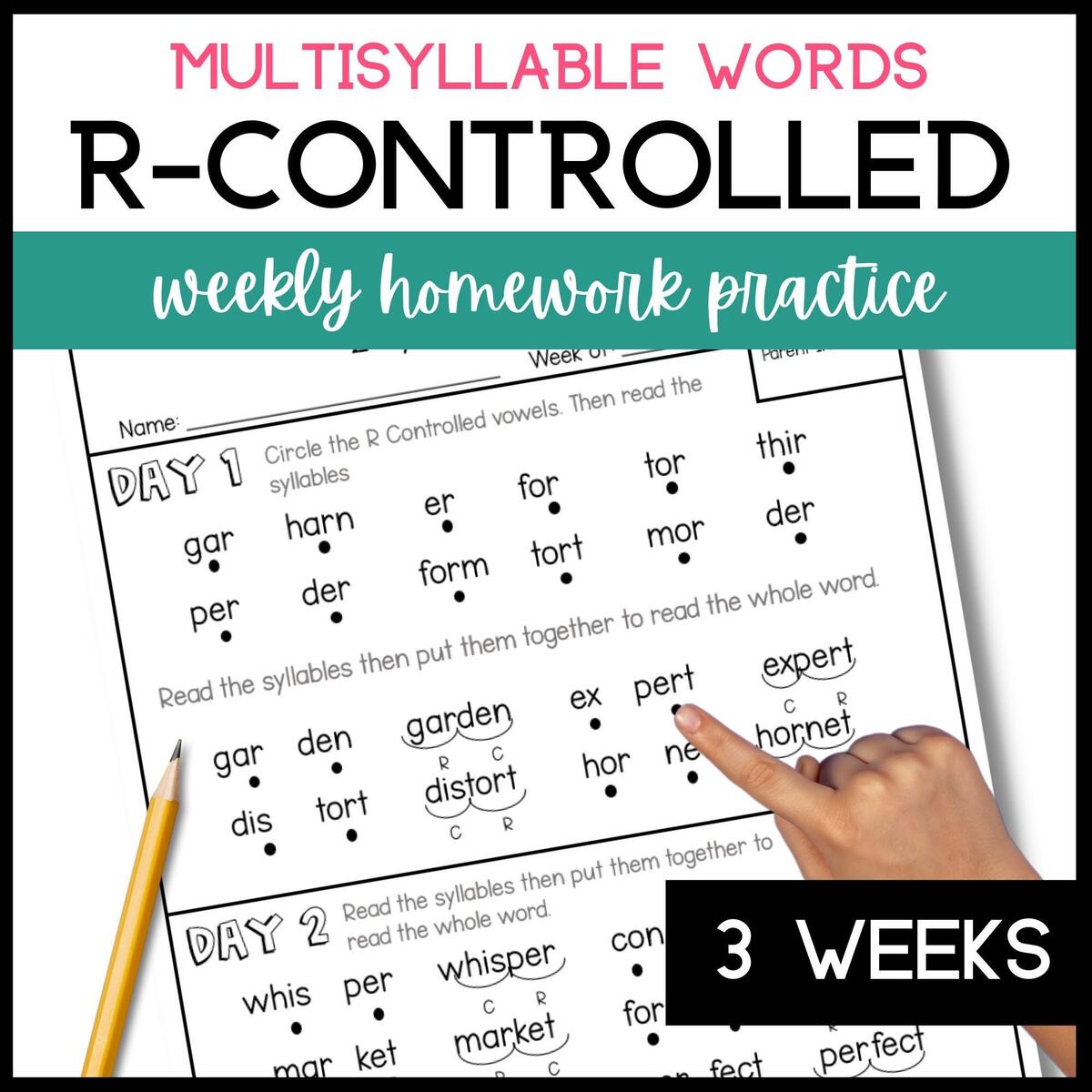 Phonics Worksheet R Controlled Vowel Multisyllable Words Reading Worksheet For 3rd Graders Phonics Homework Learn To Read Etsy Phonics Worksheet R Controlled Vowel Multisyllable Words Reading Worksheet For 3rd Graders Phonics Homework Learn To Read Etsy