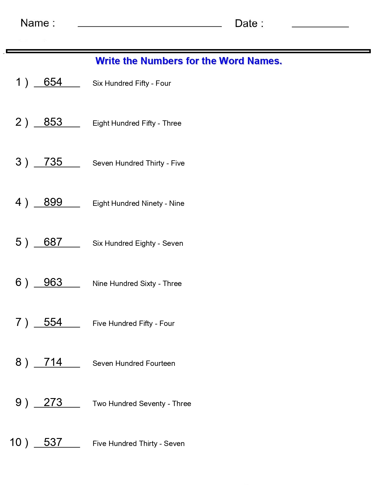 Writing Number Names 1 To 20 Worksheet Tracing Number Words For Grade 1 Or 2 Made By Teachers