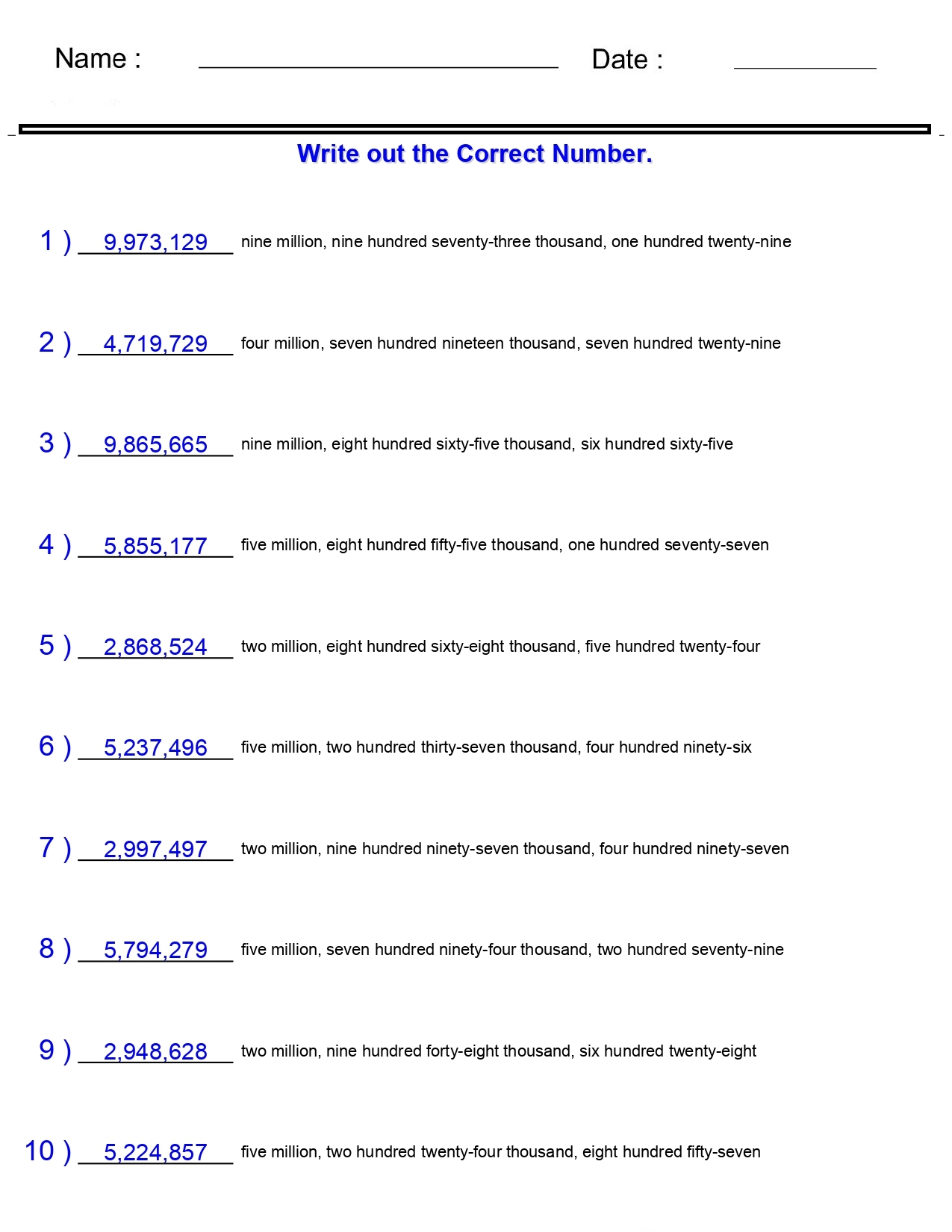 Kindergarten Numbers In Words 1 50 Worksheets Free Coloring Pages PDF Printables And Worksheets Lesson Tutor