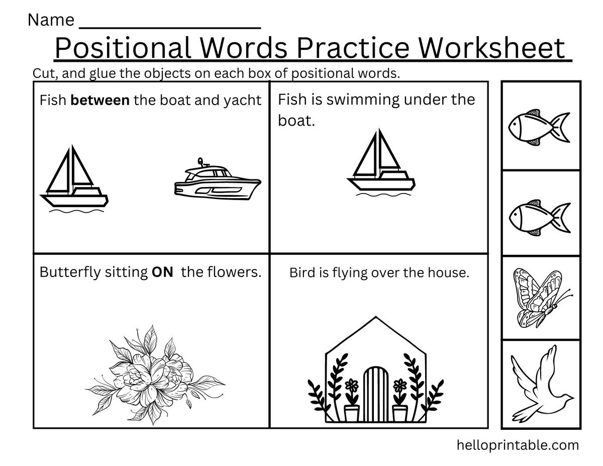 Teaching Positional Words To Kinders Worksheets And Activities Worksheets Library