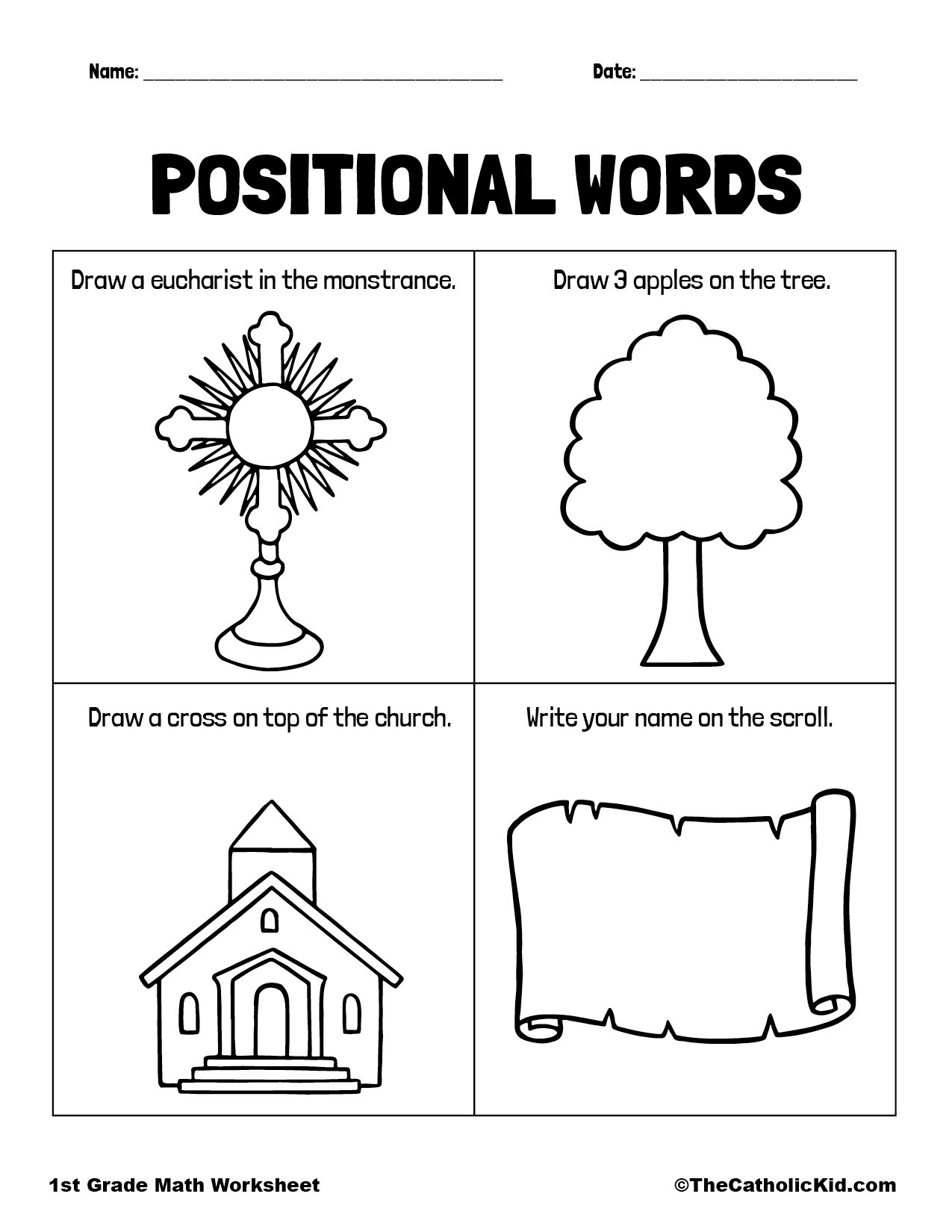 Positional Words Pratice Worksheets Helloprintable