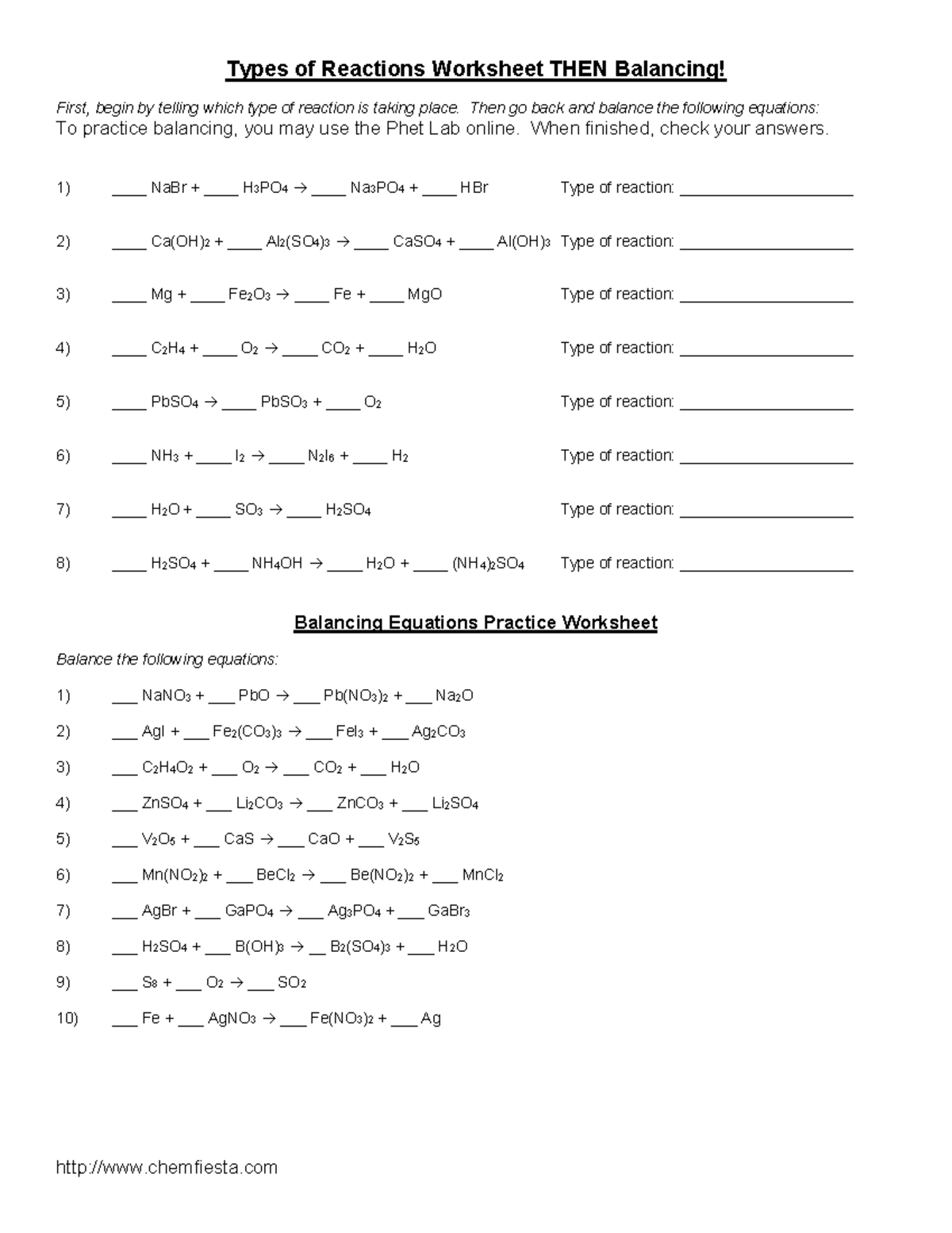 Practice Balancing Chemical Equations Worksheet Studocu Practice Balancing Chemical Equations Worksheet Studocu