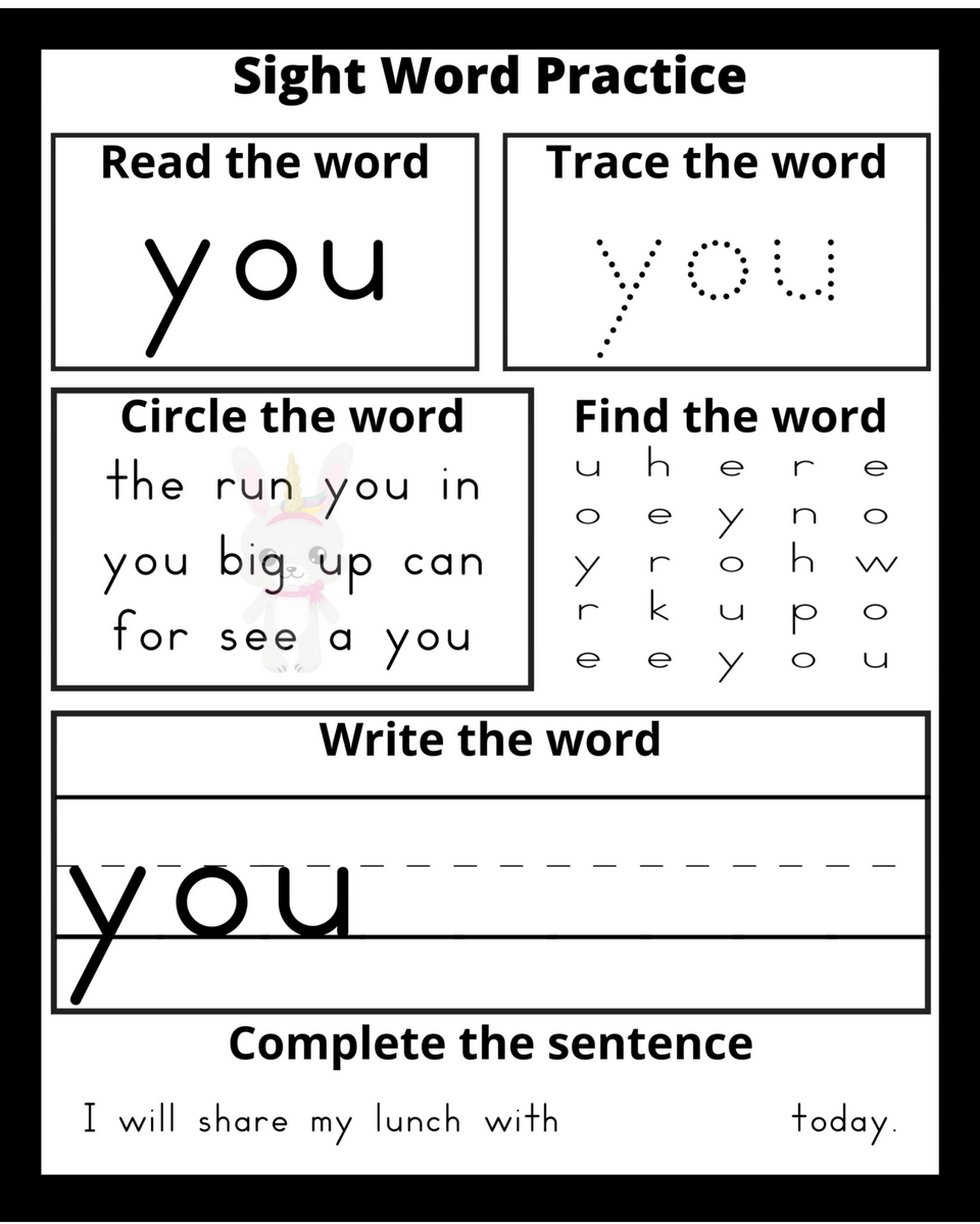 Pre Kindergarten Dolch Sight Words Practice Extreme Couponing Mom
