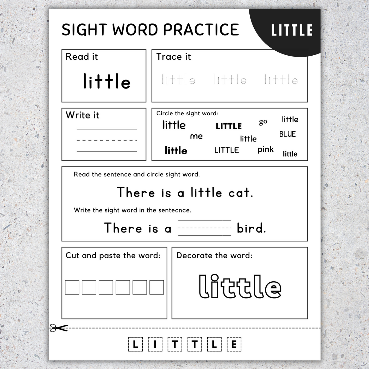 Pre primer Sight Words Pre K Sight Words Worksheets NO Prep SET 1 Made By Teachers