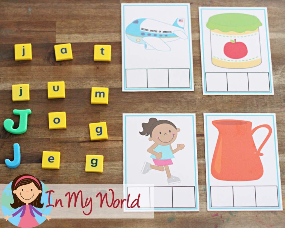 Preschool Letter J CVC Word Work In My World