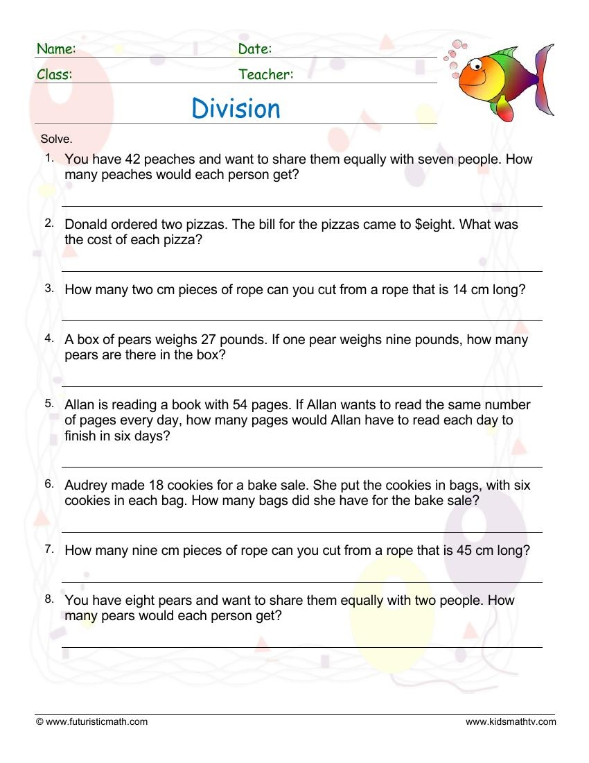 Printable Division Worksheets For Teachers Math Champions