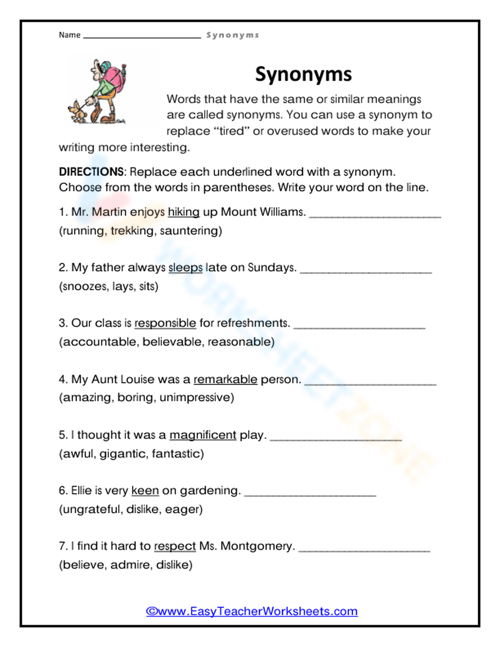 Printable Multiple Meaning Words Worksheets Download