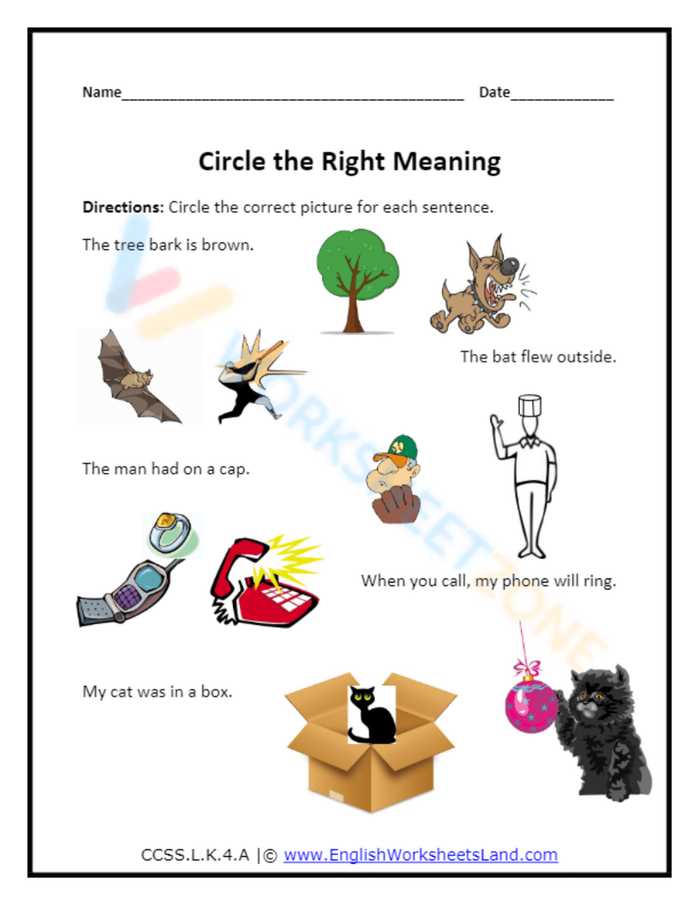 Printable Multiple Meaning Words Worksheets Download