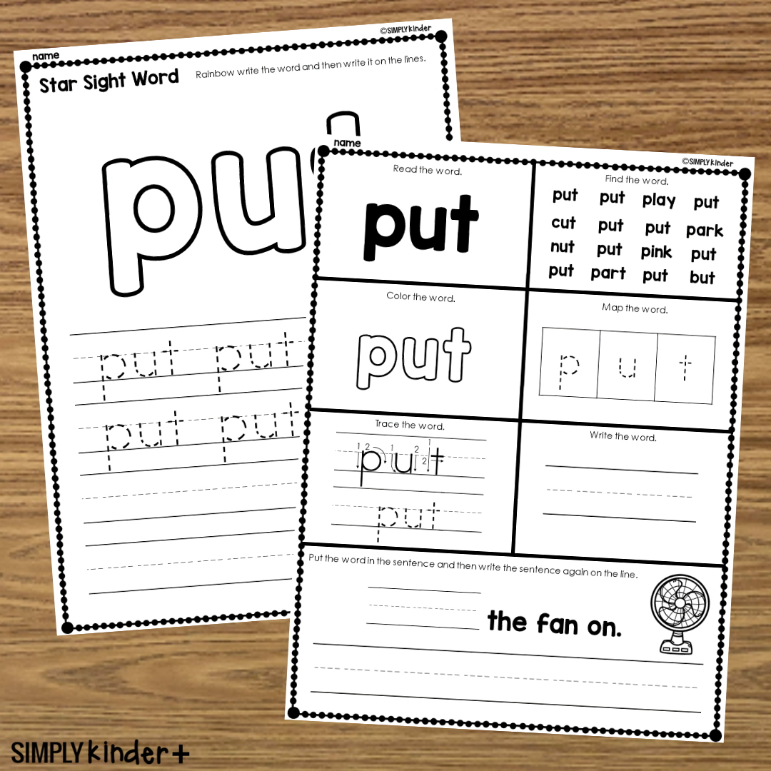 Sight Word Flip Book Flipbook PUT Made By Teachers