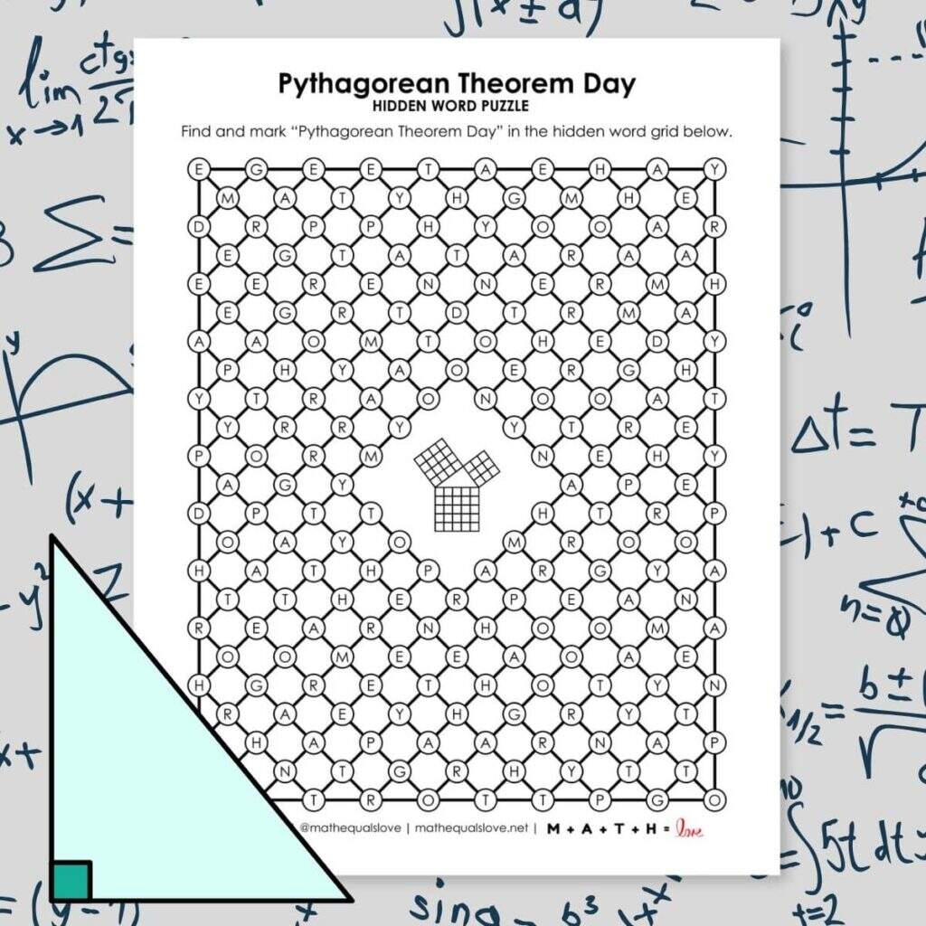 Pythagorean Theorem Day Celebration Ideas Math Love