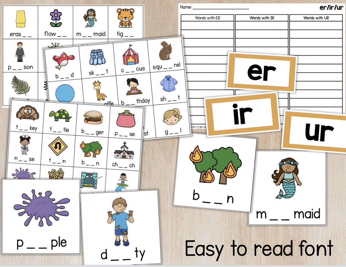 R Controlled Vowels Bossy R WORD SORTS Made By Teachers