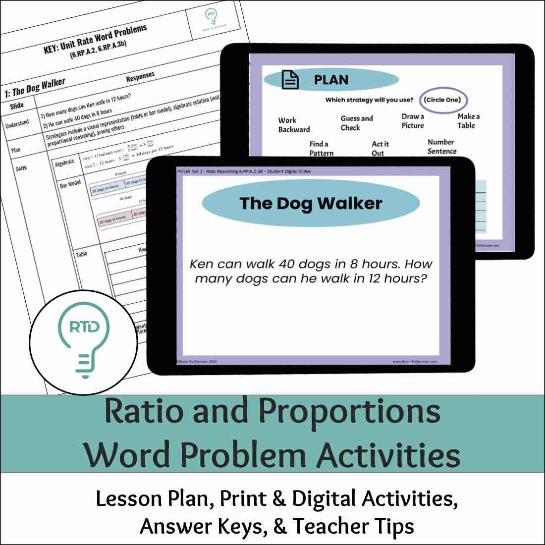 Ratio And Proportions Word Problem Activities Digital And Print Ratio And Proportions Word Problem Activities Digital And Print