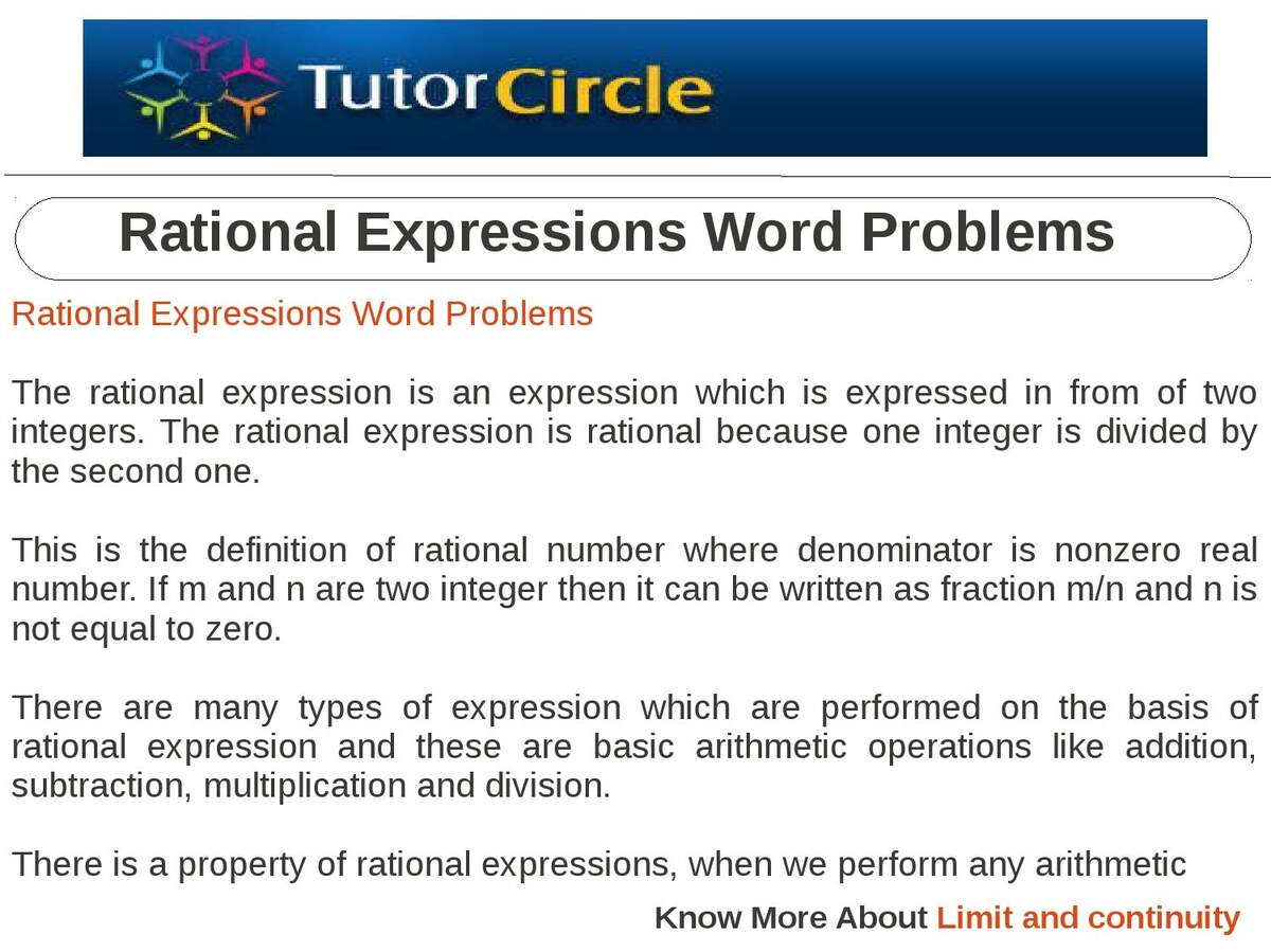 Rational Expressions Word Problems By Tutorcircle Team Issuu Worksheets Library Rational Expressions Word Problems By Tutorcircle Team Issuu Worksheets Library