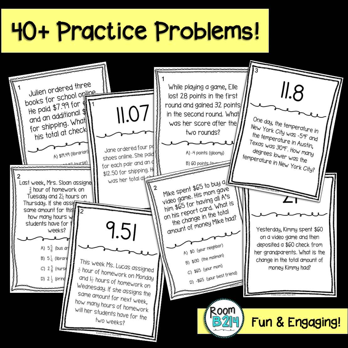 Rational Number Word Problems Activity Bundle TEKS 7 3A 7 3B Made By Teachers Rational Number Word Problems Activity Bundle TEKS 7 3A 7 3B Made By Teachers