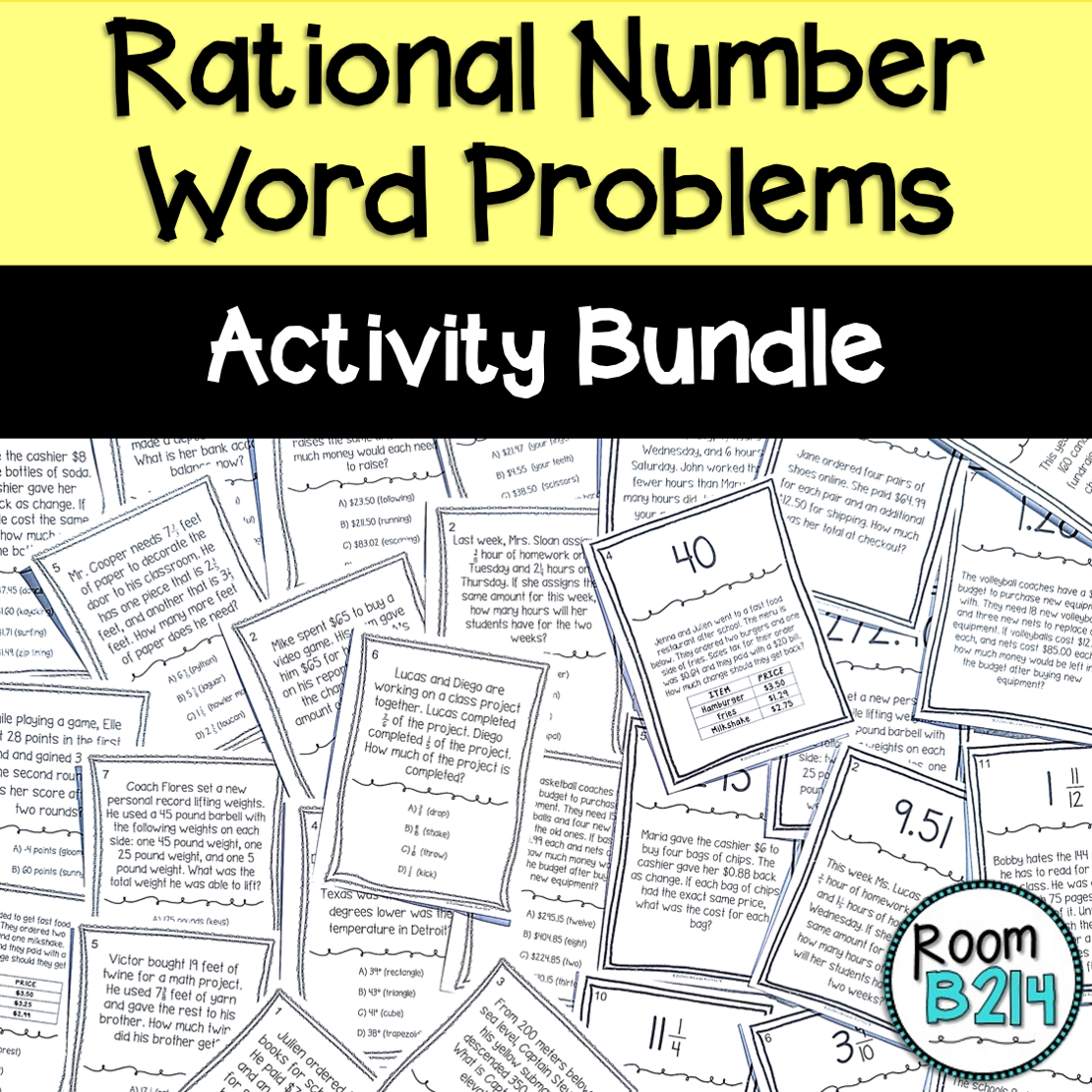 Rational Number Word Problems Activity Bundle TEKS 7 3A 7 3B Made By Teachers Rational Number Word Problems Activity Bundle TEKS 7 3A 7 3B Made By Teachers