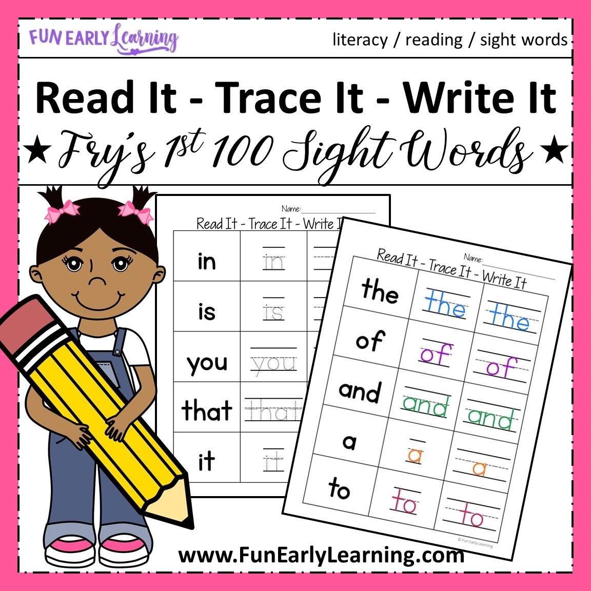 Fry Sight Words Read Trace Write Worksheet 101 200 SET 4 Made By Teachers