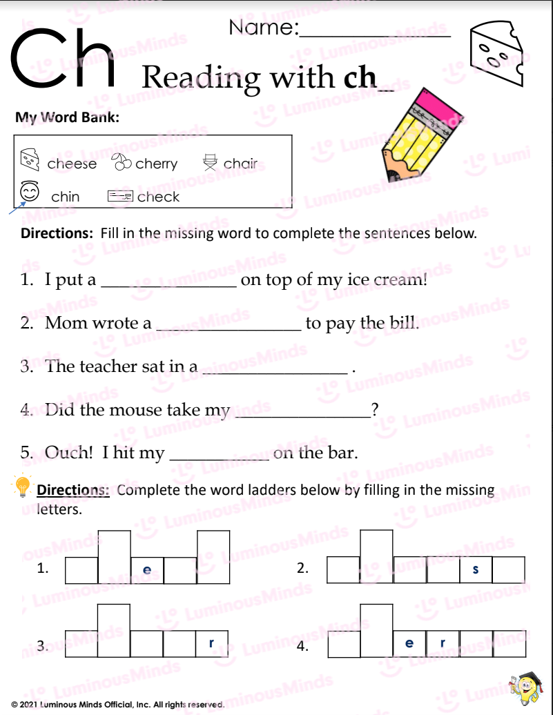 Reading Comprehension Worksheets Reading With Ch