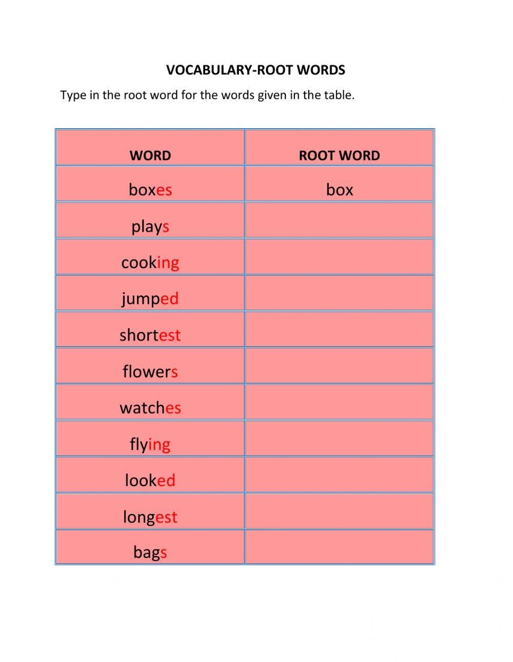 Root Words Online Worksheet Worksheets Library Latin And Greek Root Words Worksheet Top Teacher