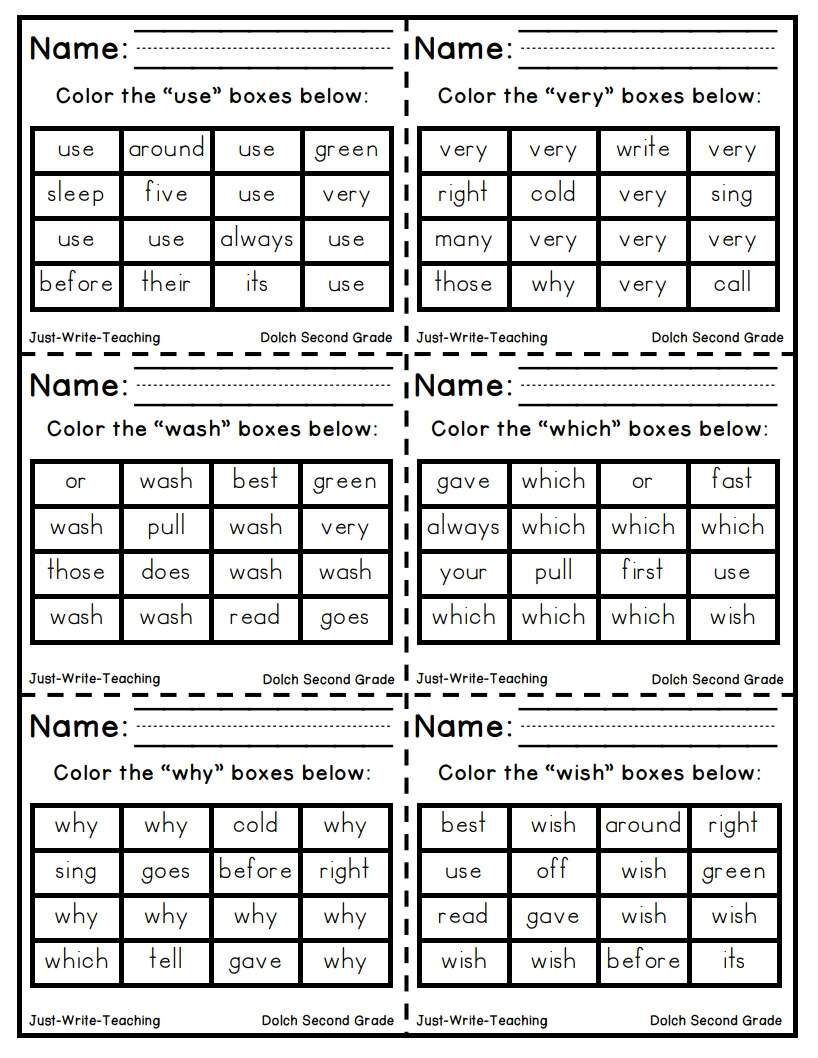 Second Grade Sight Word Task Cards Made By Teachers Second Grade Sight Word Task Cards Made By Teachers