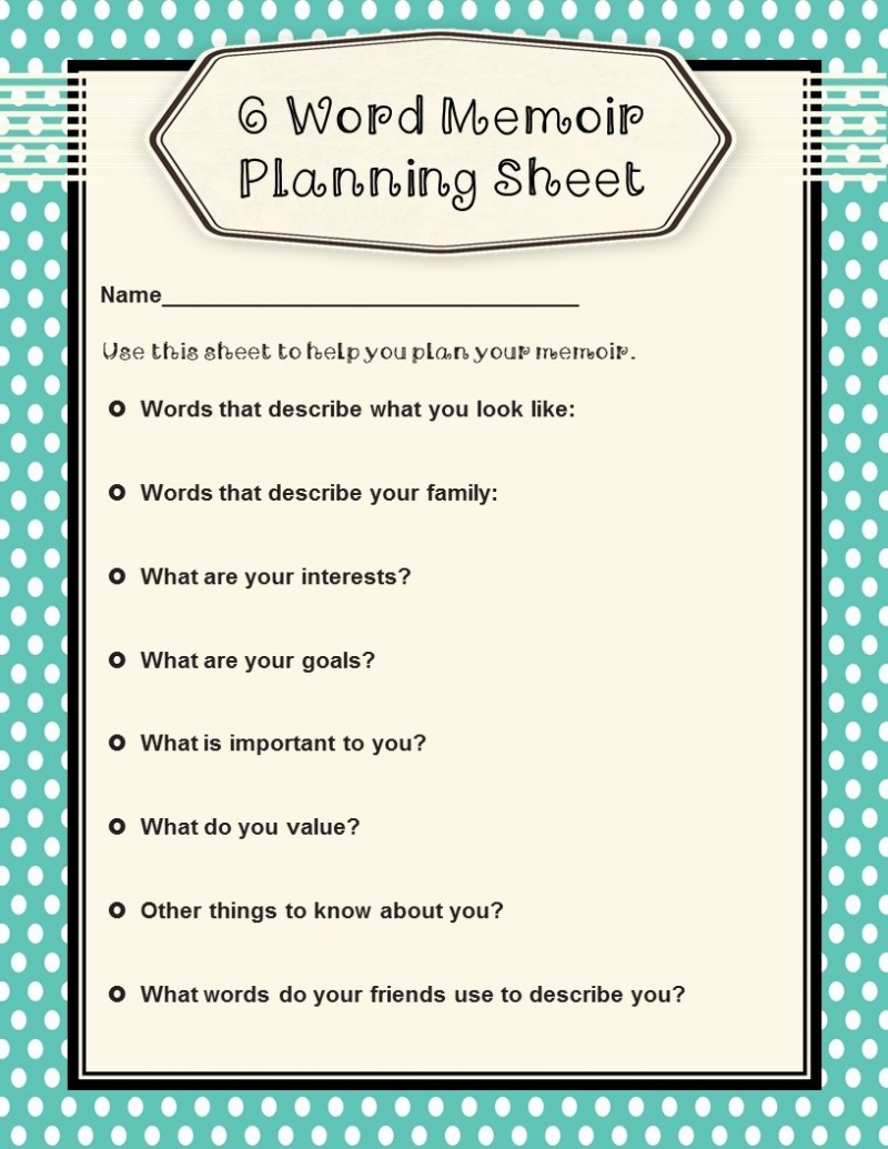 Self Confidence 6 Word Memoirs A 30 Minutes Or Less Lunch Bunch Lesson Let S Be Franco 6 Word Memoirs
