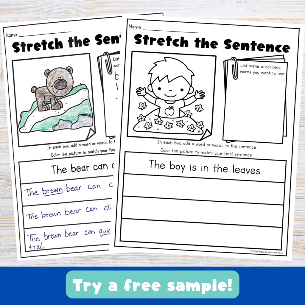 Sentence Writing Worksheets To Practice Revising First Grade Centers And More Sentence Writing Worksheets To Practice Revising First Grade Centers And More