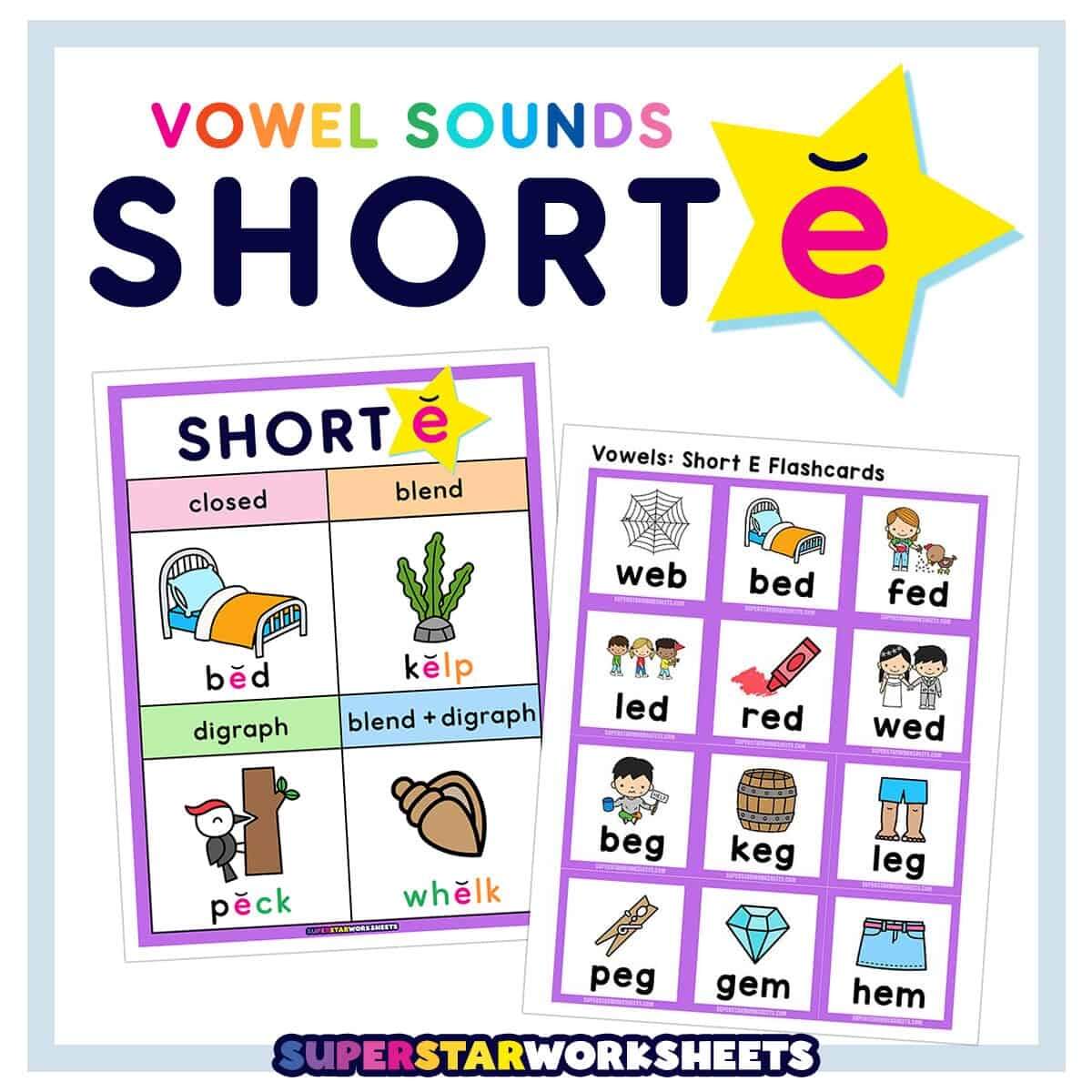 Short E Words Superstar Worksheets Short E Words Superstar Worksheets