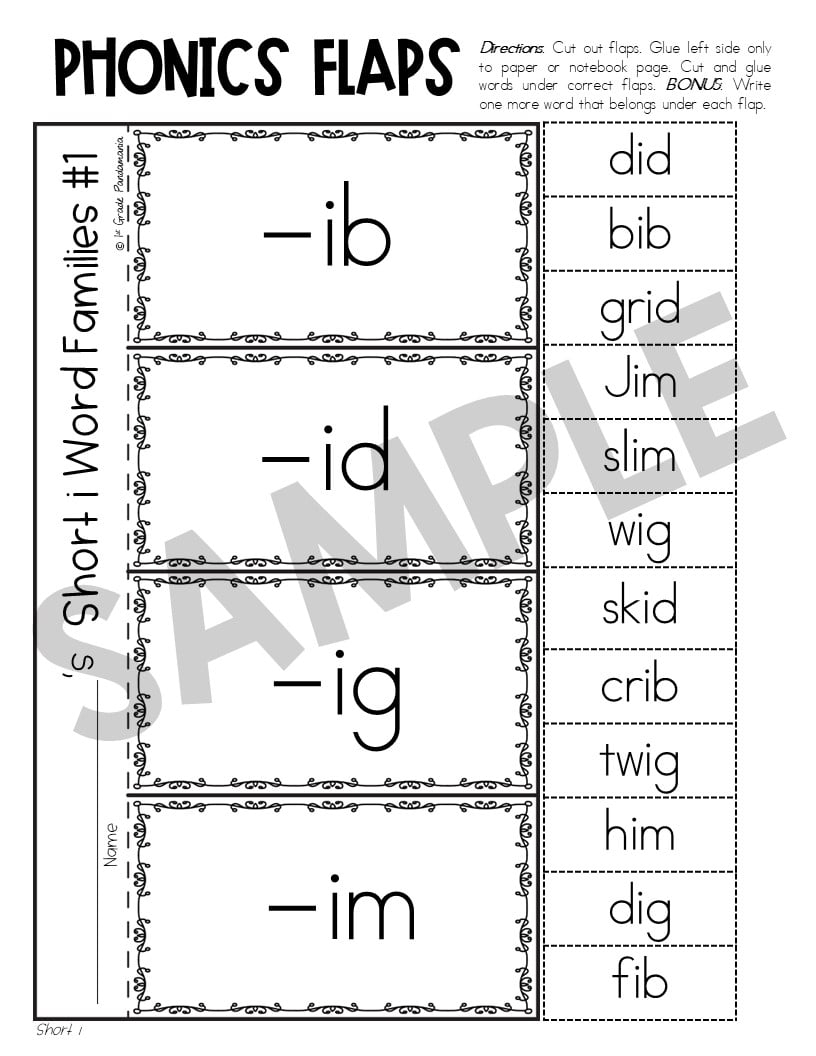 Short Vowel Worksheets Phonics Activities Short I 1st Grade Pandamania Short Vowel Worksheets Phonics Activities Short I 1st Grade Pandamania